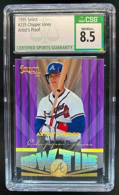 Pinnacle Select Chipper Jones 1995 pruebas de artista #235 Braves CSG 8,5 Foto 1 de 2