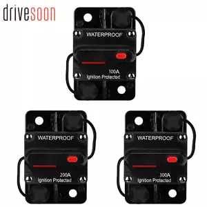 New 100-300AMP DC 12V Circuit Breaker Car Auto Marine Stereo Audio Fuse Reset - Picture 1 of 31