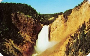 GREAT FALLS OF THE YELLOWSTONE CANON Vintage PC - Picture 1 of 2