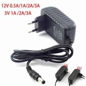 DC 5V 12V 0.5A 1A 2A 3A Power Supply Charger Adapter Transformer For LED Strip - Picture 1 of 9