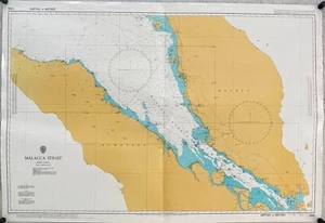 Admiralty 1355 Malacca Strait Map Charts Nautical Marine Maritime Wall Paper Gen - Picture 1 of 11
