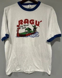 Vintage Ragu Old World Style Ringer Shirt Large - Picture 1 of 5