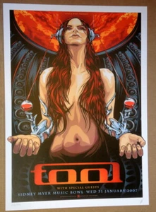 TOOL - 2007 - KEN TAYLOR - MELBOURNE - PUSCIFER - TOUR POSTER -  - Picture 1 of 3