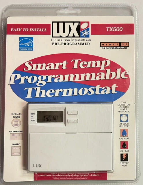 Lux Smart Temp TX500 Digital Programmable Thermostat
