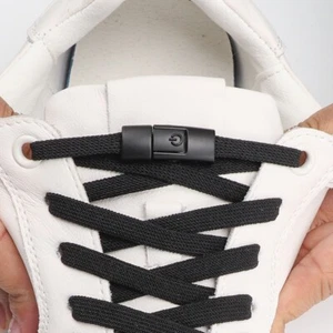 Press Lock Shoelaces Without ties Colorful Lock Elastic Laces Sneakers Kids Adul - Picture 1 of 37