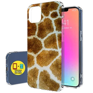 Funda delgada para Apple iPhone 14 Pro, estampado de piel de jirafa 1, pantalla de vidrio, EE. UU. - Imagen 1 de 8