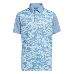 adidas Golf Junior Boys Digital Blue Camo Polo Shirt - Age 11/12 Years Old - Picture 1 of 6