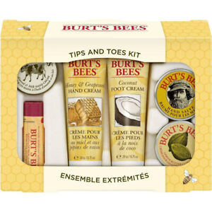 Burt's Bees Tips and Toes Kit set Includs 6 Popular Travel Size Natural Products
