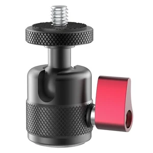 1/4" Screw Swivel Ball Head Aluminium Alloy Tripod Mount for GoPro DSLR Light - Picture 1 of 10