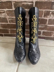 NEU DISNEY STORE FROZEN ANNA STIEFEL MÄDCHEN 2/3 2 3 HALLOWEEN KOSTÜM VERKLEIDEN SCHUH - Bild 1 von 13