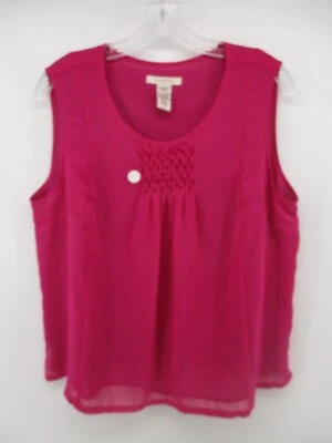 Covington Large Sleeveless Scoop Neck Lined Tank Blouse - Flaws Foto 1 de 4