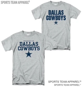 DALLAS COWBOYS GREY BLUE JERSEY T-SHIRT - Picture 1 of 5