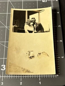 Abstract 1920s DOUBLE EXPOSURE Man Woman Antique Snapshot PHOTO - Picture 1 of 3