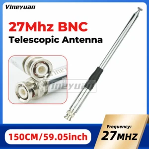 1 szt. 150cm / 59,05 cala 27MHz CB Radio Antena teleskopowa BNC Wtyczka Złącze Radio - Zdjęcie 1 z 11