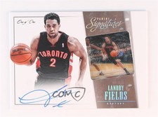 2013-14 Panini Signatures Film Veteran Auto Platinum 1/1 Landry Fields #34 Auto