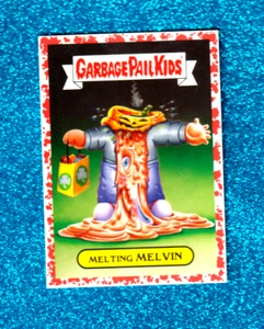 2019 Garbage Pail Kids REVENGE The HORROR-IBLE "MELTING MELVIN" RED Sticker - Picture 1 of 2