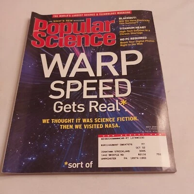 2001 May, Popular Science Monthly Magazine, Warp Speed Gets Real (CP165)  - Image 1 of 3