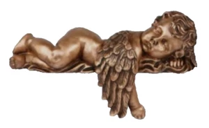 Grabengel liegend aus Bronze Grabschmuck  Bronzefigur 24 cm - Imagen 1 de 2