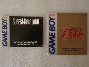 two nintendo gameboy manuals lot - Super mario land & zelda: links awakening - Picture 1 of 6