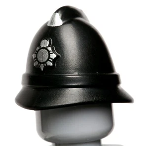 NUEVO LEGO - Tocado - Ciudad - Casco de Policía Negro Insignia Plateada x 1 - Constable - Imagen 1 de 2