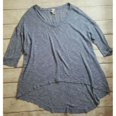 Suéter túnica Henley azul Blu Pepper Nordstrom para mujer talla grande Foto 1 de 4