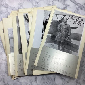 Exposición fotográfica vintage Primera Guerra Mundial US Military Air Force As Pilots con biografía - Imagen 1 de 13