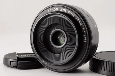Lente gran angular AF negra Canon EF-M 22mm f/2 STM como nueva con tapas de J... - Imagen 1 de 4