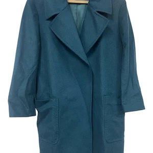 Jaegar Ladies Coat Teal 3/4 Jacket Overcoat Seasonal Autumn Winter UK Size 14 - Picture 1 of 8