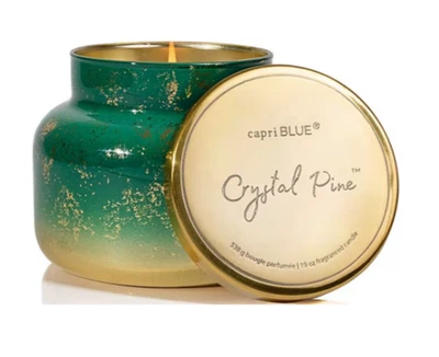 全新带标签 Capri 蓝色水晶松珠签名 19 盎司。 Jar 蜡烛 3 件装节省!! — 第 1/4 张图片