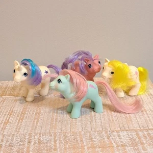 My Little Pony Vintage G1 Baby Lot Of 4 Glory Cuddles Ember Lofty 80s Toys - Picture 1 of 21