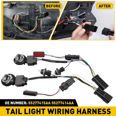 Arnés de cableado de conversión de luz trasera para 2013-2022 RAM 1500 2500 3500 55277415AA Foto 1 de 4