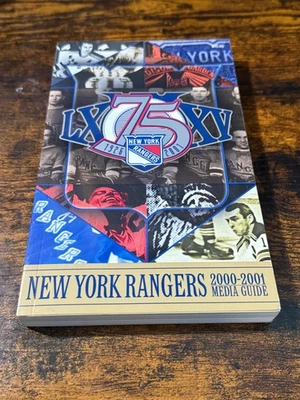 2000-2001 NHL Hockey New York Rangers Media Guide Book Mike Richter Adam Graves Foto 1 de 2
