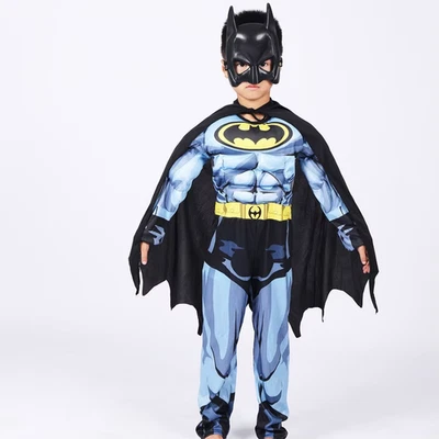 Kids Boy Bat Costume with Mask and Cape Halloween Cosplay Costume Movie Characte - Image 1 of 4