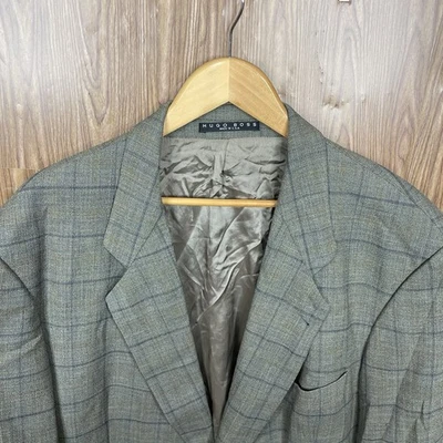 Hugo Boss Sport Coat Mens 48R Gray Multicolor Check Loro Pianna 110s Italy Wool - Image 1 of 4