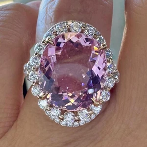 3.5Ct Oval Cut Natural Tourmaline Cocktail Engagement Ring 925 Sterling Silver - Picture 1 of 8