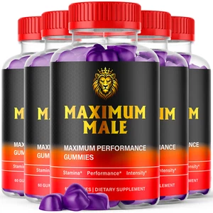 Maximum Male Gummies Advanced Performance Formula Vitamin Supplement 300 Gummies - Picture 1 of 9