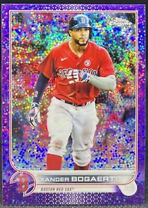 2021 Topps Chrome Xander Bogaerts Purple Mini Diamonds Refractor /299 - Picture 1 of 2