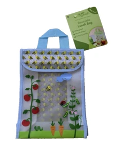Vintage Green Sprouts Reusable Lunch Bag For Kids-Bees & Ladybug-New with tags - Picture 1 of 2