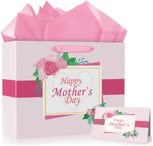 13-inch Mother's Day Gift Bags with Wrapping Paper Mother’s Gifts for Mother Her - Picture 1 of 6
