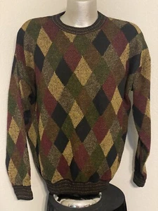 Men's Protege Diamond Pattern Multi Color Crewneck Sweater Size L NWOT - Picture 1 of 2