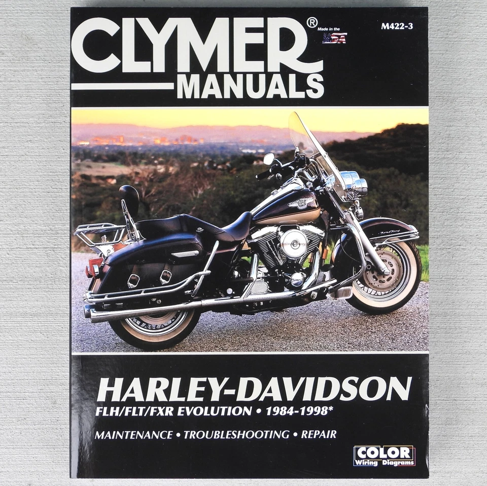 1984-1998 Harley Davidson Road King Electra Tour Glide CLYMER REPAIR MANUAL M422 - Imagem 1 de 4