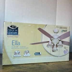 Vintage Pink “Ella” Sears/Turn Of The Century Tri-Mount 48” Ceiling Fan Unopened - Picture 1 of 12