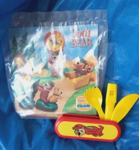 Burger King Kids Club Yogi Bear & Boo Boo Camping versiegelte Utensilien 1997 2er Set - Bild 1 von 6