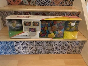 Pokemon 2 Pokeball Tins-Collector Chest & Trading Cards 3 Pk Set - NEW & SEALED! - Picture 1 of 5