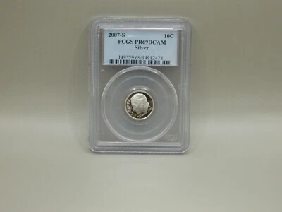 2007-S ROOSEVELT DIME PROOF SILVER PCGS GRADED PR69DCAM - Image 1 of 2