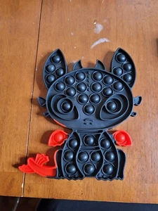 Dragon Pop It Fidget Toy Black/Red Medium Size PT3 - Picture 1 of 3
