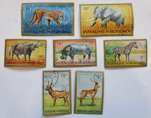 Burundi stamps 1982 SET of 7 AFRICA ANIMALS  Sc#Un/Ckd  CTO  See Pic - Picture 1 of 1