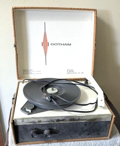 Gotham Model No. 9500 Vintage tragbarer Koffer Plattenspieler nur Teile - Bild 1 von 5