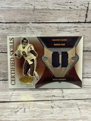 Camiseta deportiva Leaf Certified Skills 2005 posición #11 David Carr #'d/75 Foto 1 de 2