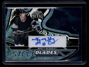MARTY MCSORLEY 2024 Leaf Metal Hockey Legends BLUE PRISMATIC #4/4 Auto - Picture 1 of 2